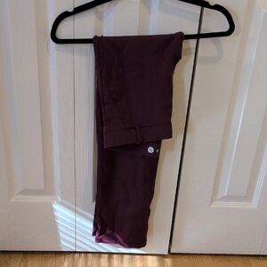 Betabrand Womens Maroon Leggings